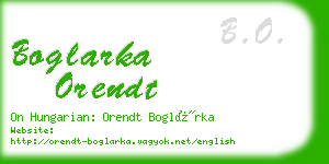 boglarka orendt business card